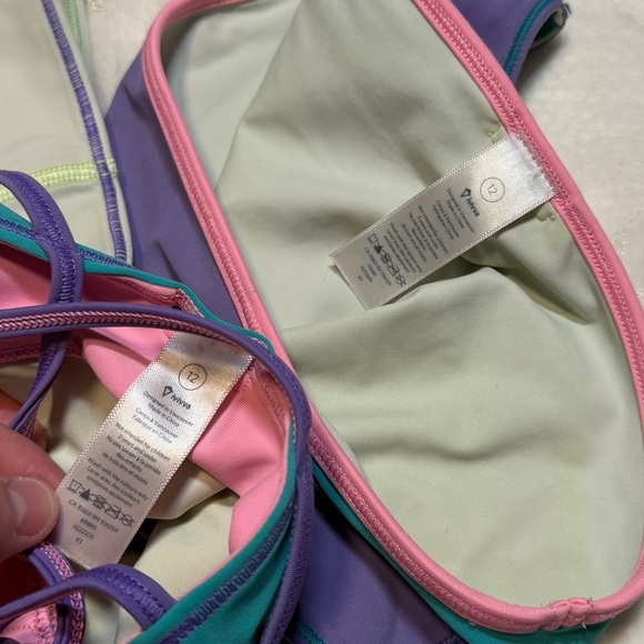 Ivviva by Lululemon Two Piece Colorblock Bikini Set Size 12 - Picture 3 of 3